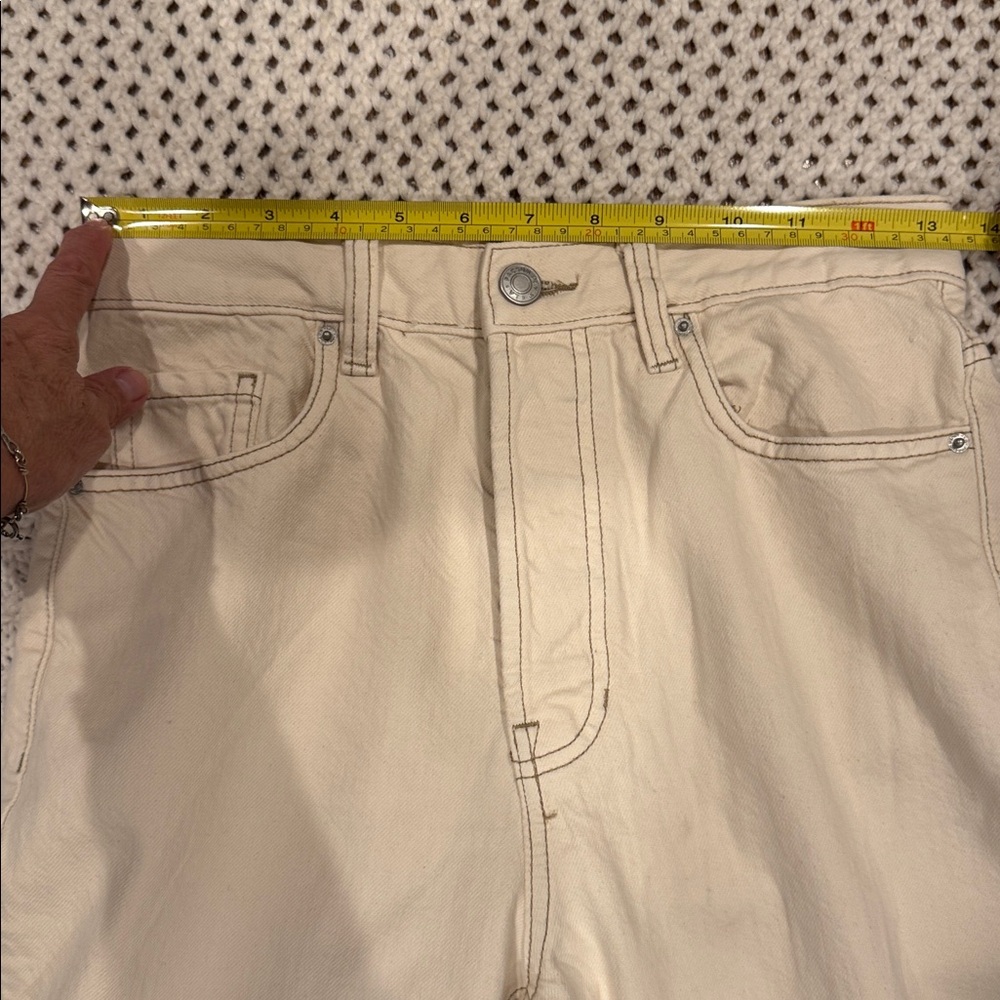 PacSun Womens 26 High Rise Boot Cut Beige Denim Pants - Picture 5 of 10